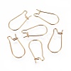 Ion Plating(IP) 304 Stainless Steel Hoop Earrings Findings Kidney Ear Wires STAS-G200-01A-G-1