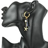 Star 304 Stainless Steel Hoop Earrings EJEW-JE07005-01-2