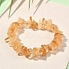 Heated Natural Citrine Beaded Stretch Bracelets GG-CBADCD7-02-1