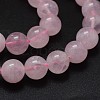Pink Color Natural Madagascar Rose Quartz Beads Strands G-K285-33-6mm-02-3