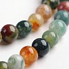 Round Natural Indian Agate Gemstone Bead Strands G-J333-07-4mm-1