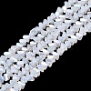 Electroplate Imitation Jade Glass Beads Strands LS-EGLA-Q139-01A-B01-1