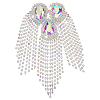 Iron with Rhinestone Tassel Rivet Epaulettes AJEW-WH0481-527A-1