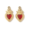 304 Stainless Steel Enamel Charms STAS-V015-18A-G-1