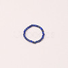 Adjustable Natural Lapis Lazuli Bead Finger Rings FS-WGFFDB9-14-1