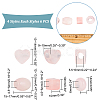 24Pcs 4 Styles Natural Rose Quartz European Beads G-AR0005-34-2
