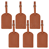 6Pcs PU Leather Luggage Tag AJEW-ME0002-09A-1