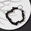 Natural Obsidian Chips Beaded Bracelet BJEW-JB09686-04-4