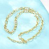 7MM Brass Pave Cubic Zirconia Figaro Chain Necklaces NJEW-D324-03G-06-1
