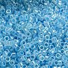 Electroplate Transparent Glass Seed Beads SEED-S042-16A-02-3