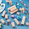 20Pcs 4 Style Round Wooden Sticks WOOD-NB0002-16A-4