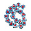 Baking Paint Glass Bumpy Beads Heart X-LAMP-V001-07B-2