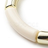 Acrylic Curved Tube Beaded Stretch Bracelet for Women BJEW-JB08439-05-4