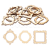 Undyed Wood Pendants WOOD-I004-36-1