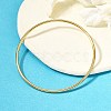 Ion Plating(IP) 304 Stainless Steel Simple Plain Bangle for Women High Polished BJEW-F461-01A-G-1