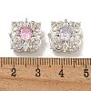 Brass Micro Pave Cubic Zirconia Beads KK-U037-03P-3