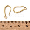 Long-Lasting Plated Brass Ear Wire KK-K381-07G-01-3