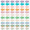 110Pcs 11 Colors Baking Paint and Golden Metal Enlaced Glass Beads DGLA-TA0001-66-2