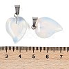Opalite Heart Pendants G-H073-03P-16-3