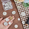 16Pcs 4 Styles 1-Hole Alloy Shank Buttons BUTT-HY0001-16MG-3