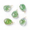 Inner Flower Glass Pendants GLAA-K036-C01-NF-2