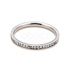 304 Stainless Steel Rhinestone Rings Set STAS-D178-02C-3