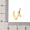 Ion Plating(IP) 304 Stainless Steel Enamel Alphabet Charms STAS-F308-02G-V-3