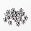 Tibetan Style  Zinc Alloy Bead Caps X-TIBEB-6.5x3-AS-FF-1