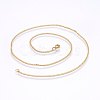 304 Stainless Steel Curb Chain Necklaces MAK-L015-32F-2