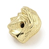 Brass Micro Pave Camellia Cubic Zirconia Beads ZIRC-P119-08G-2