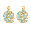 Brass Rhinestone Pendants RB-CBA6BF7-01G-1