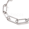 Tarnish Resistant 304 Stainless Steel Paperclip Chain Bracelet for Men Women BJEW-E031-03P-01-2