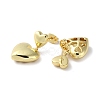 Rack Plating Brass Heart Dangle Stud Earring EJEW-H099-03G-2