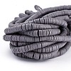 Flat Round Handmade Polymer Clay Beads CLAY-R067-8.0mm-41-4