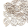 Undyed Wood Pendants X-WOOD-T008-35-1