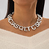 Alloy & CCB Plastic Beaded Necklaces FS-WG4655B-01-1