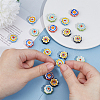 20Pcs 4 Colors Handmade Porcelain Flower Beads PORC-HS0001-05-3