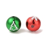 10Pcs UV Plating Colours Acrylic Beads OACR-S146-01I-3