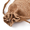 Polyester Imitation Burlap Packing Pouches Drawstring Bags ABAG-R005-9x7-22-3