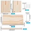 Wooden Weaving Loom Roller Frames DIY-WH0183-23-2