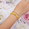 Glass Seed Braided Flower Multi-strand Bracelet BJEW-SW00069-01-3