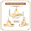 10Pcs Brass Pendants KK-BBC0023-79G-2