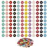 120Pcs 12 Colors Golden Plated Alloy Charms ENAM-SZ0001-64V-1