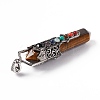 Natural Tiger Eye Big Pointed Pendants G-H281-02G-4