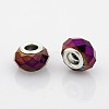 Faceted Glass European Beads GPDL-J026-FP01-1