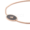 Enamel Oval with Star Link Slider Bracelet with Snake Chain for Women STAS-P302-11KCG-2