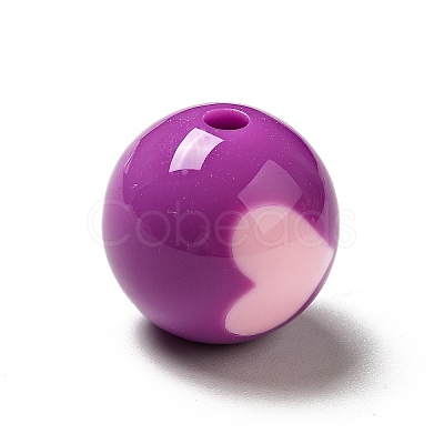Two Tone Opaque Acrylic Beads SACR-K003-02D-1