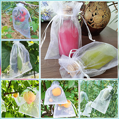 50pcs Large Organza Pouches Portable Shoes Bag Travel Storage Drawstring Bags OP-SP0001-03C-01-1