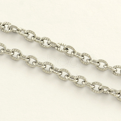Tarnish Resistant 304 Stainless Steel Cable Chains CHS-R009-03-1