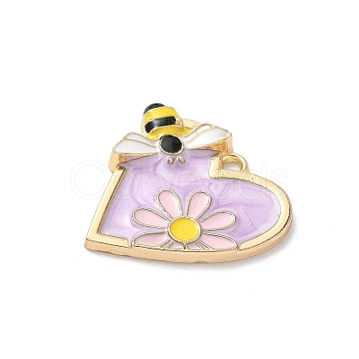 Alloy Enamel Pendants FIND-C074-28KCG-1